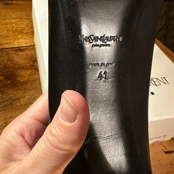 YSL black pumps with gold heel - Picture 4 of 6